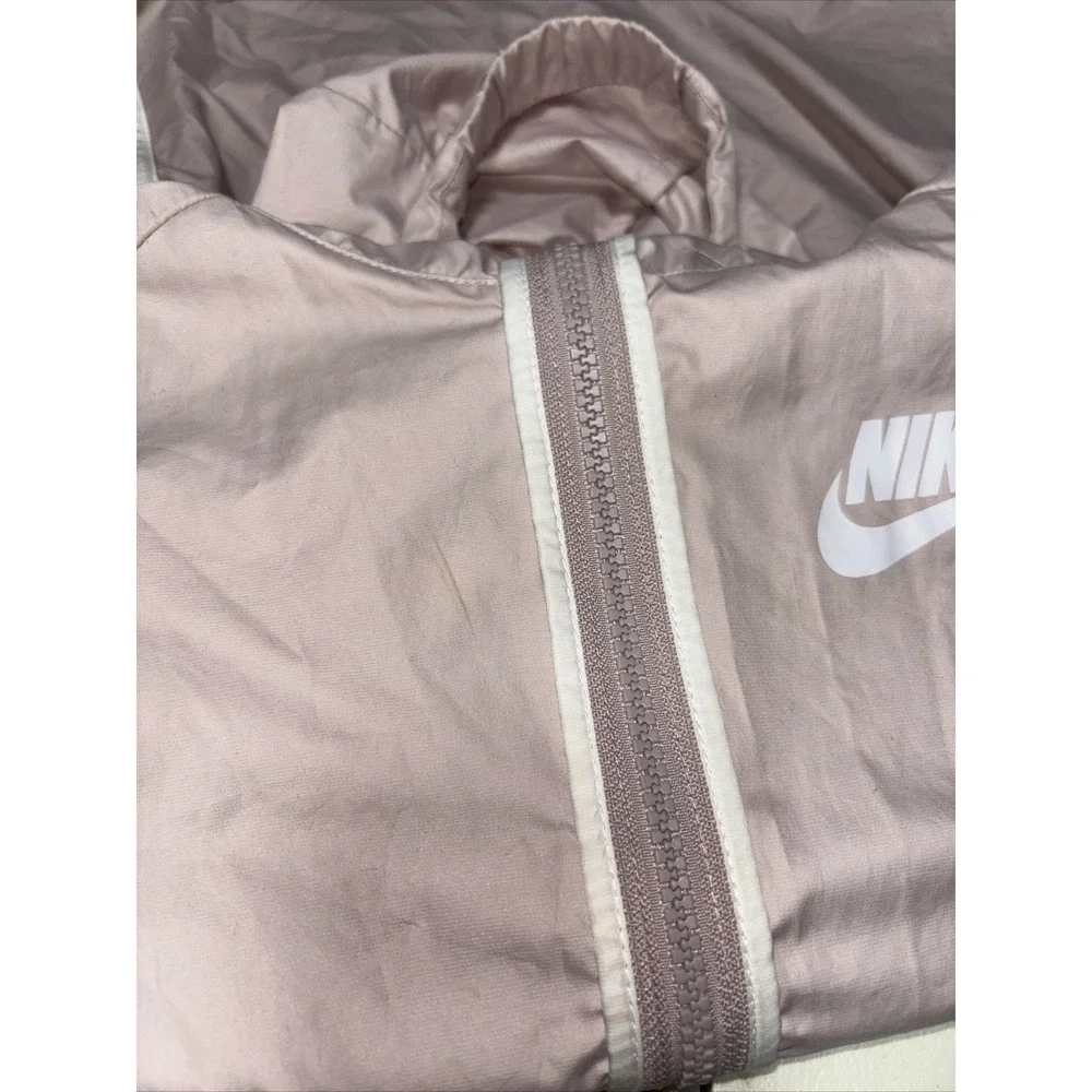 Nike Windbreaker Jacket Women's Full Zip Size Medium Pink‎